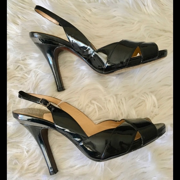 Cole Haan + Nike Air Open Toe Black Patent Leather - Picture 4 of 12